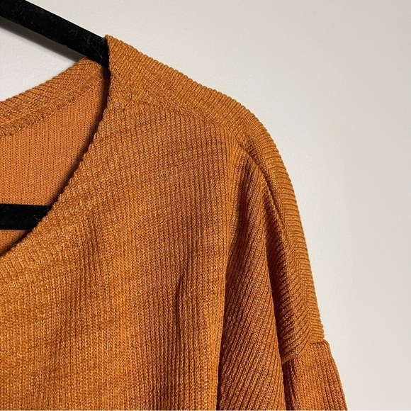 Grace Emma Ribbed Sweater Size Large Rust Orange Fall New with Tags - Picture 3 of 7